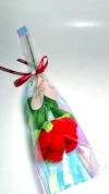 Hand-woven imitation rose string flower hanging gift, artificial flower knitted three-dimensional rose details Picture